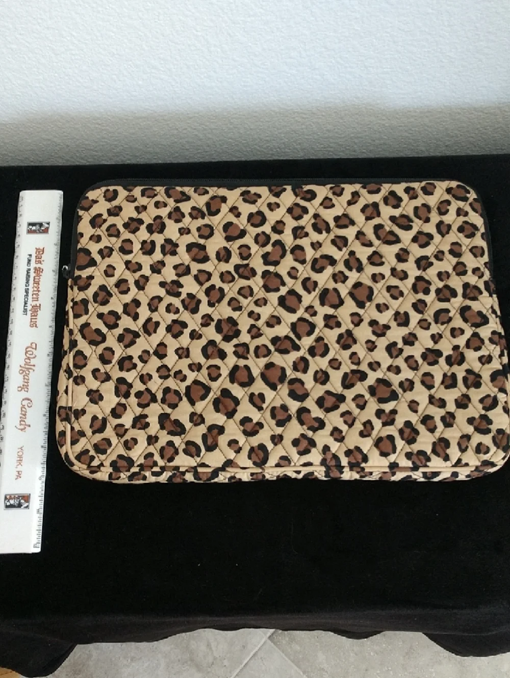 Vera Bradley Quilted Leopard Print Laptop Sleeve - Beige, Brown & Black